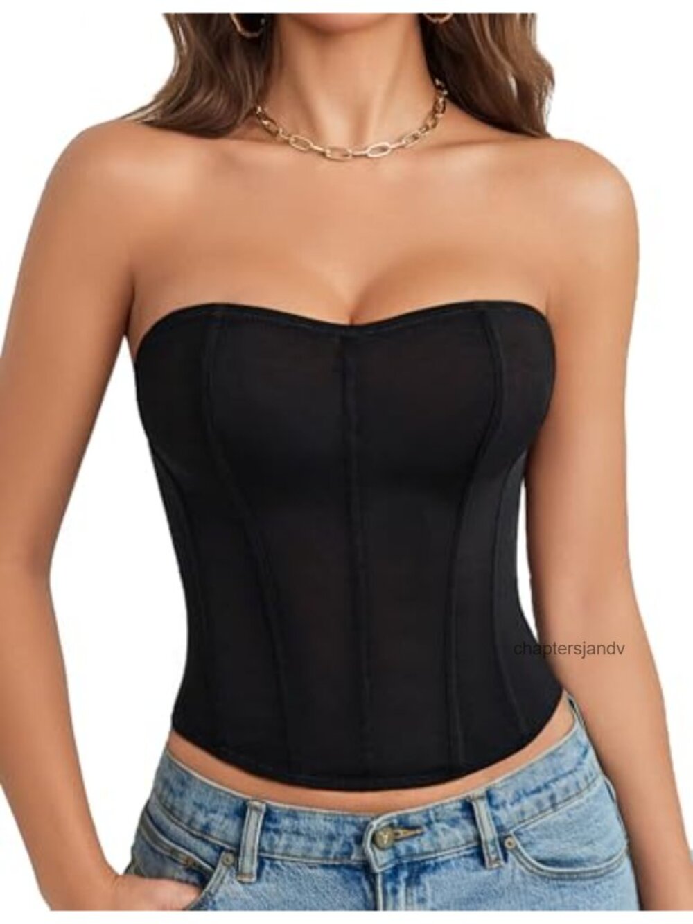 Mesh Strapless Corset Top Bustier Boned Tie Back Party Lingerie